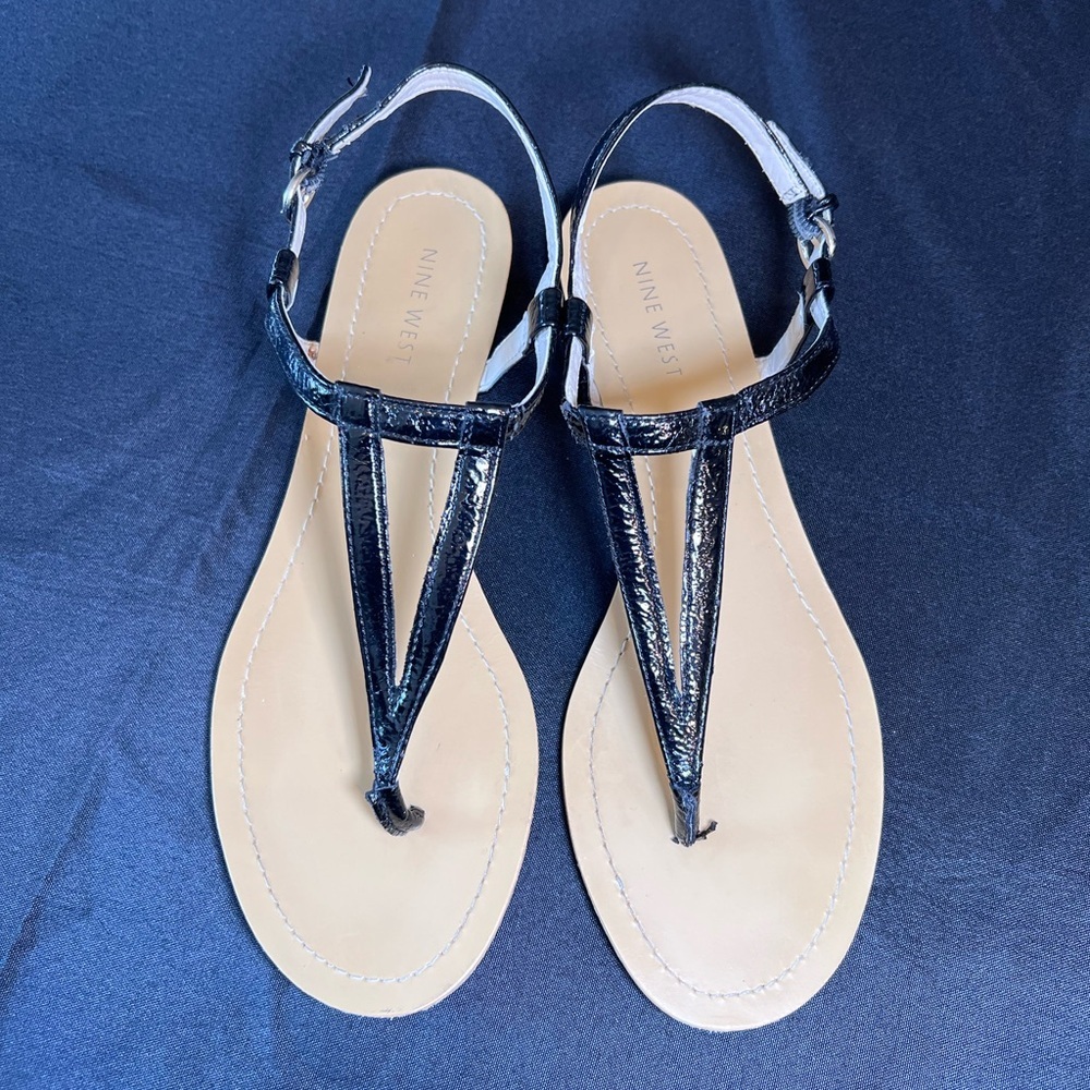 Women’s Nine West Black Strapped Sandals